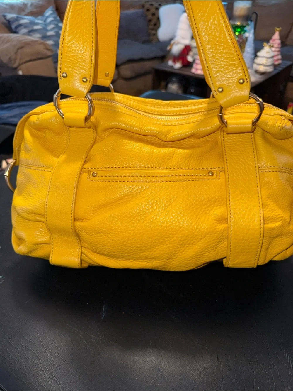 Michael Kors Bright Yellow Leather Shoulder Satchel